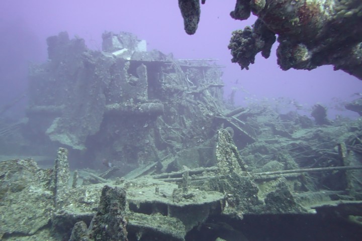 a view of a large rock